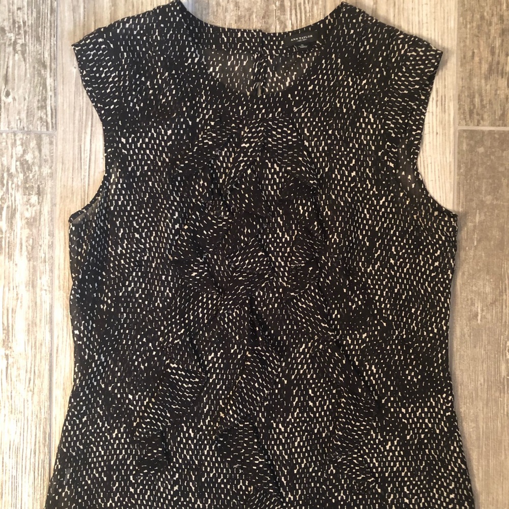 Ann Taylor silk blouse with ruffle detail
